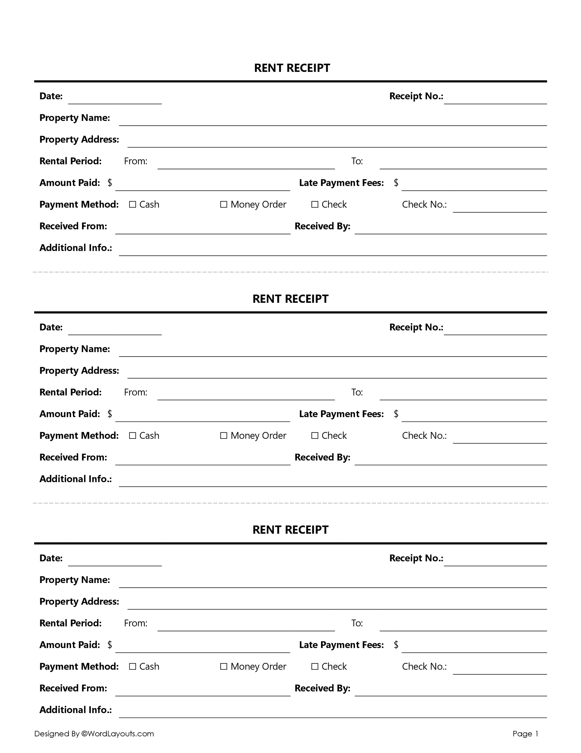 Free Rent Receipt Templates (Word, GDocs) - WordLayouts free-rent-receipt-templates-word-gdocs-wordlayouts