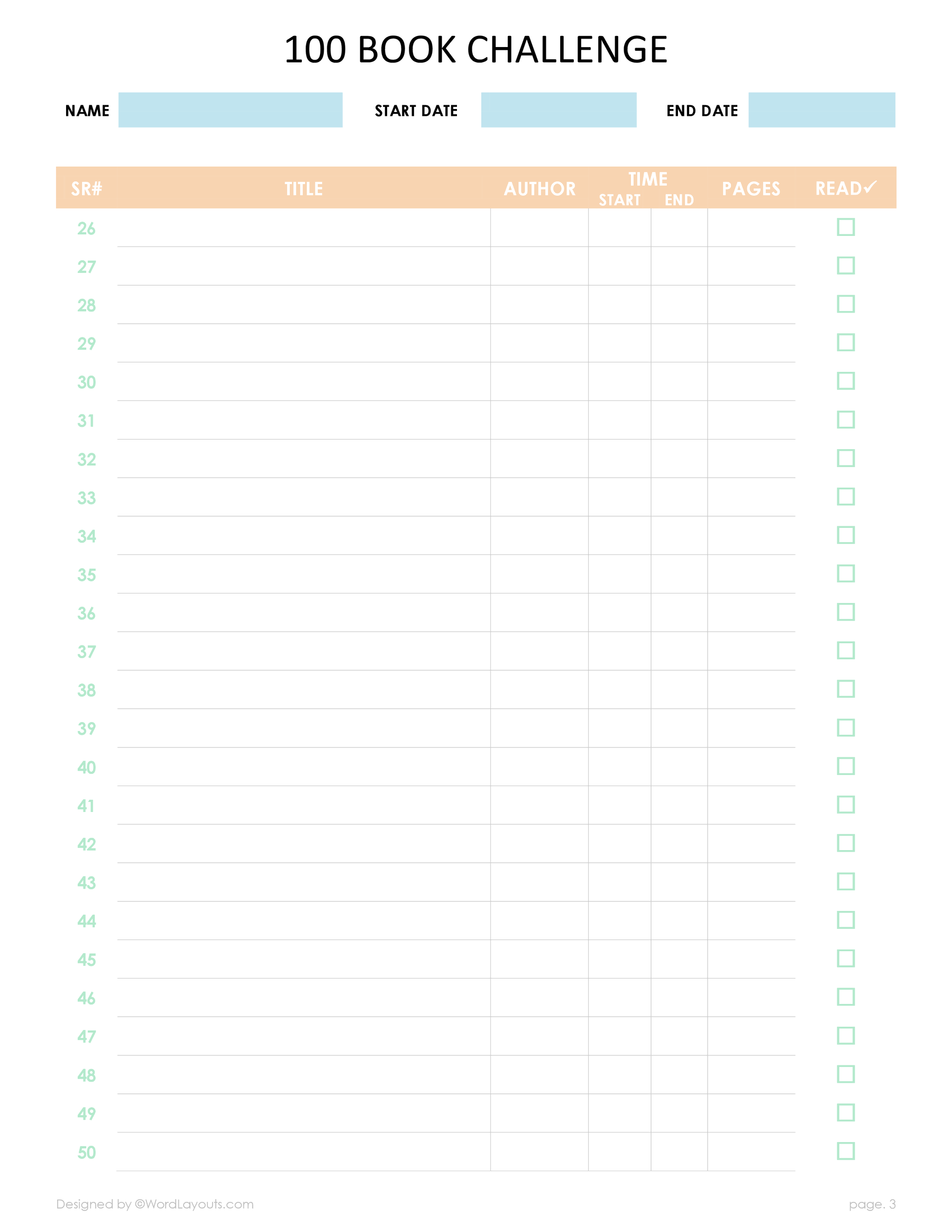 100 book challenge reading log 11 865db4pug.dotx 03 100 book challenge reading log template - wordlayouts