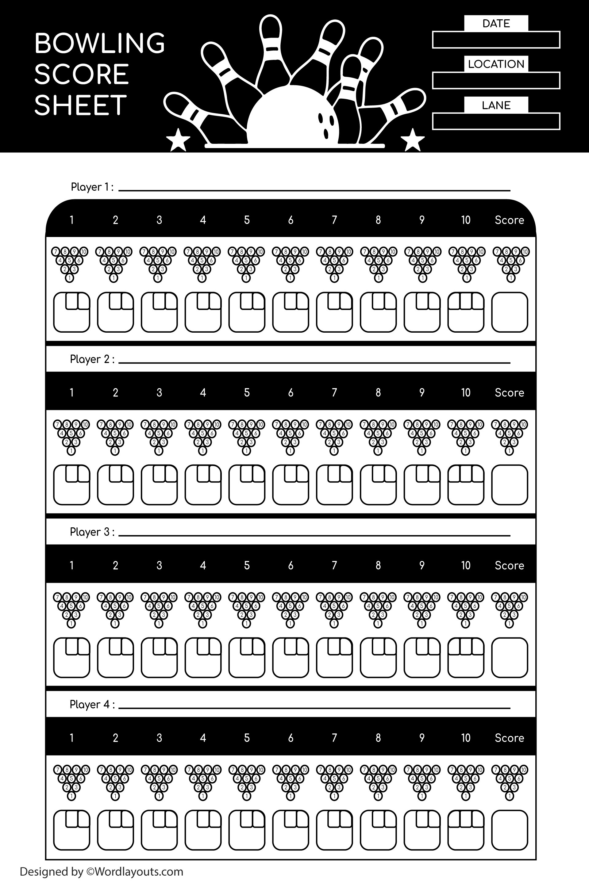 Blank Bowling Score Sheet Template - WordLayouts blank-bowling-score-sheet-template-wordlayouts