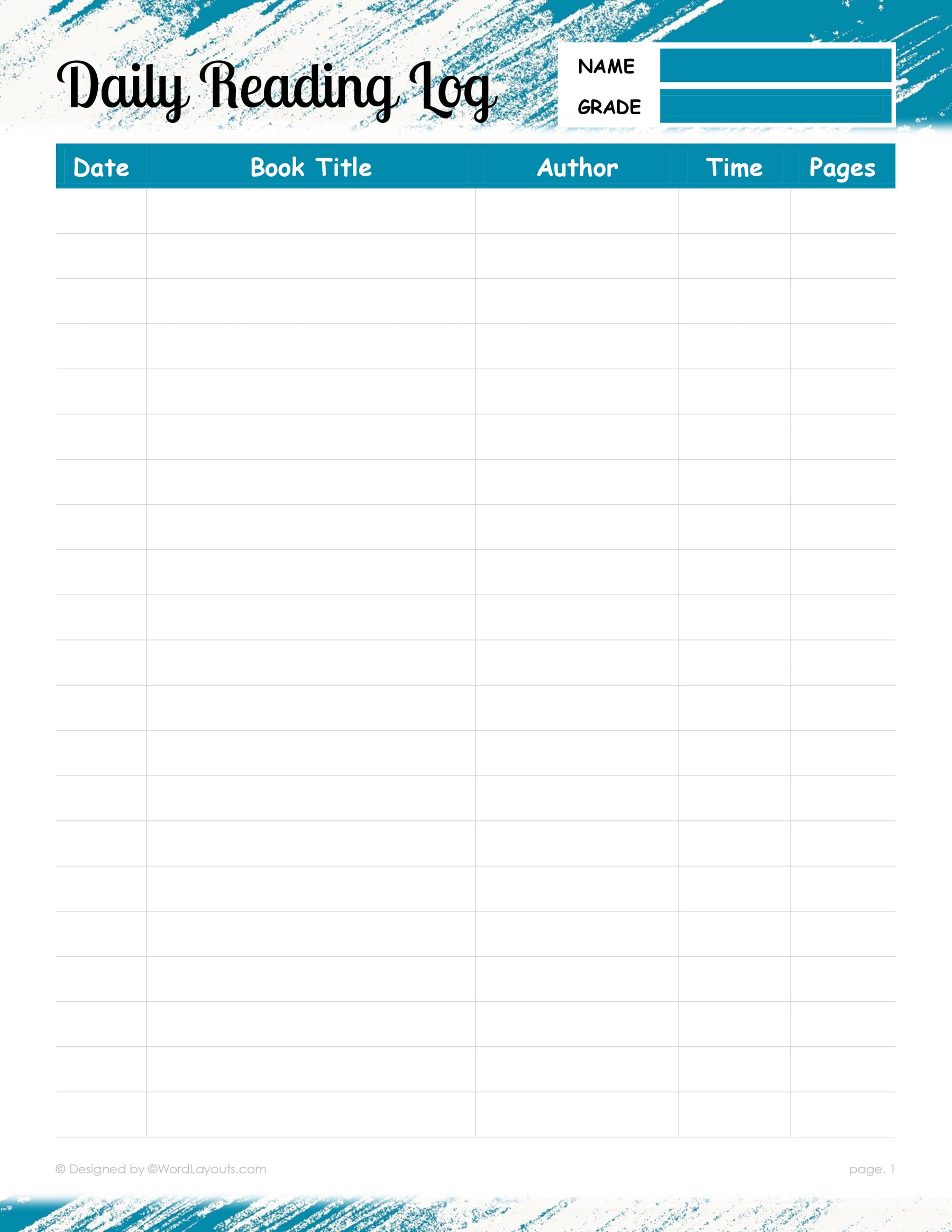 daily reading log 11 865db4prd 01 free reading logs for kids - print & have fun!