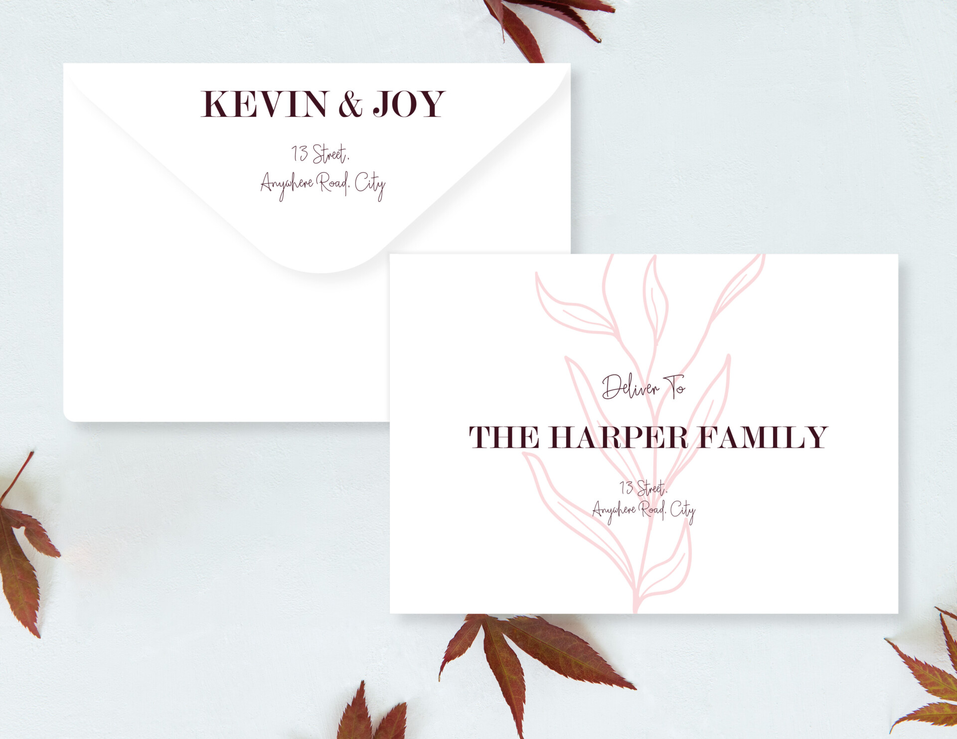 Free Envelope Address Templates - Edit Online - WordLayouts