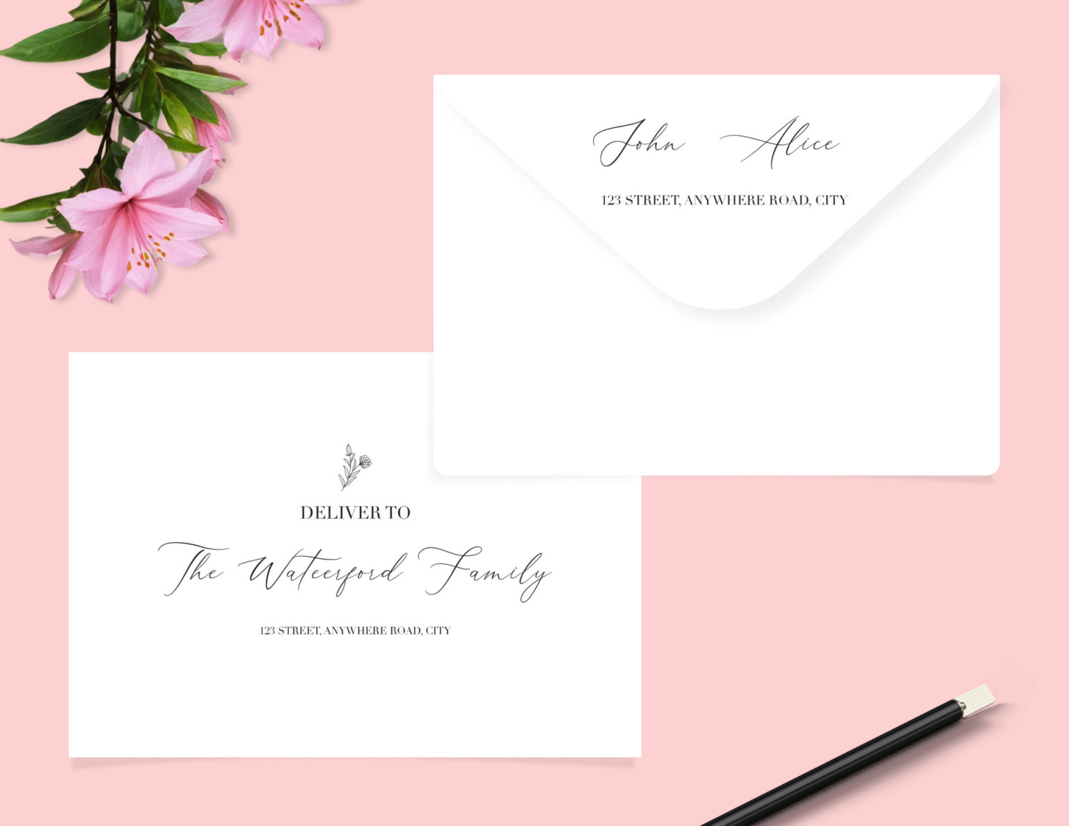 Free Envelope Address Templates - Edit Online - WordLayouts
