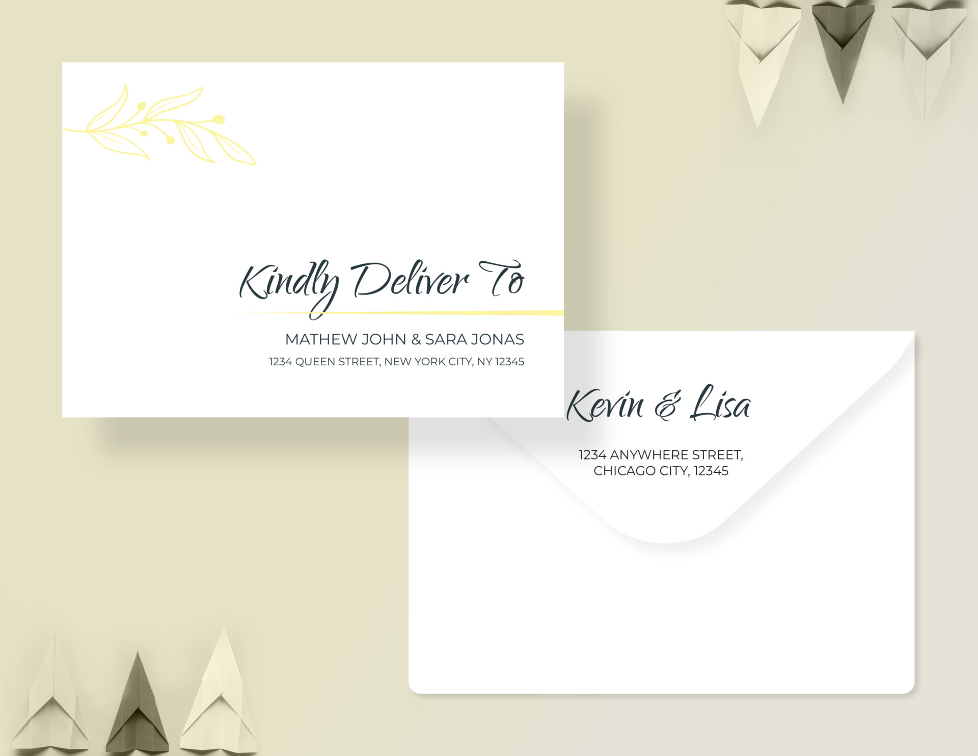 Free Envelope Address Templates - Edit Online - WordLayouts