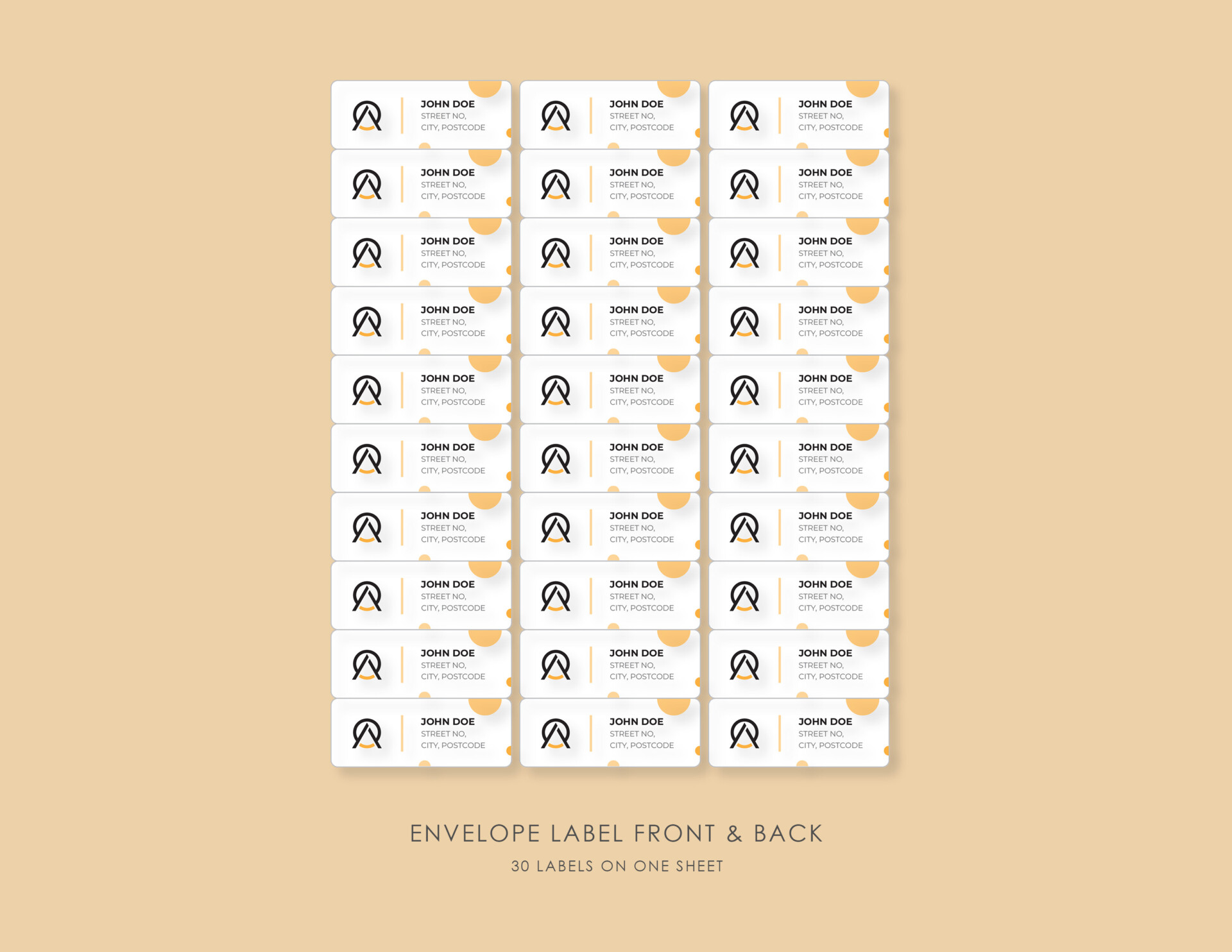 Envelop Label Template - WordLayouts