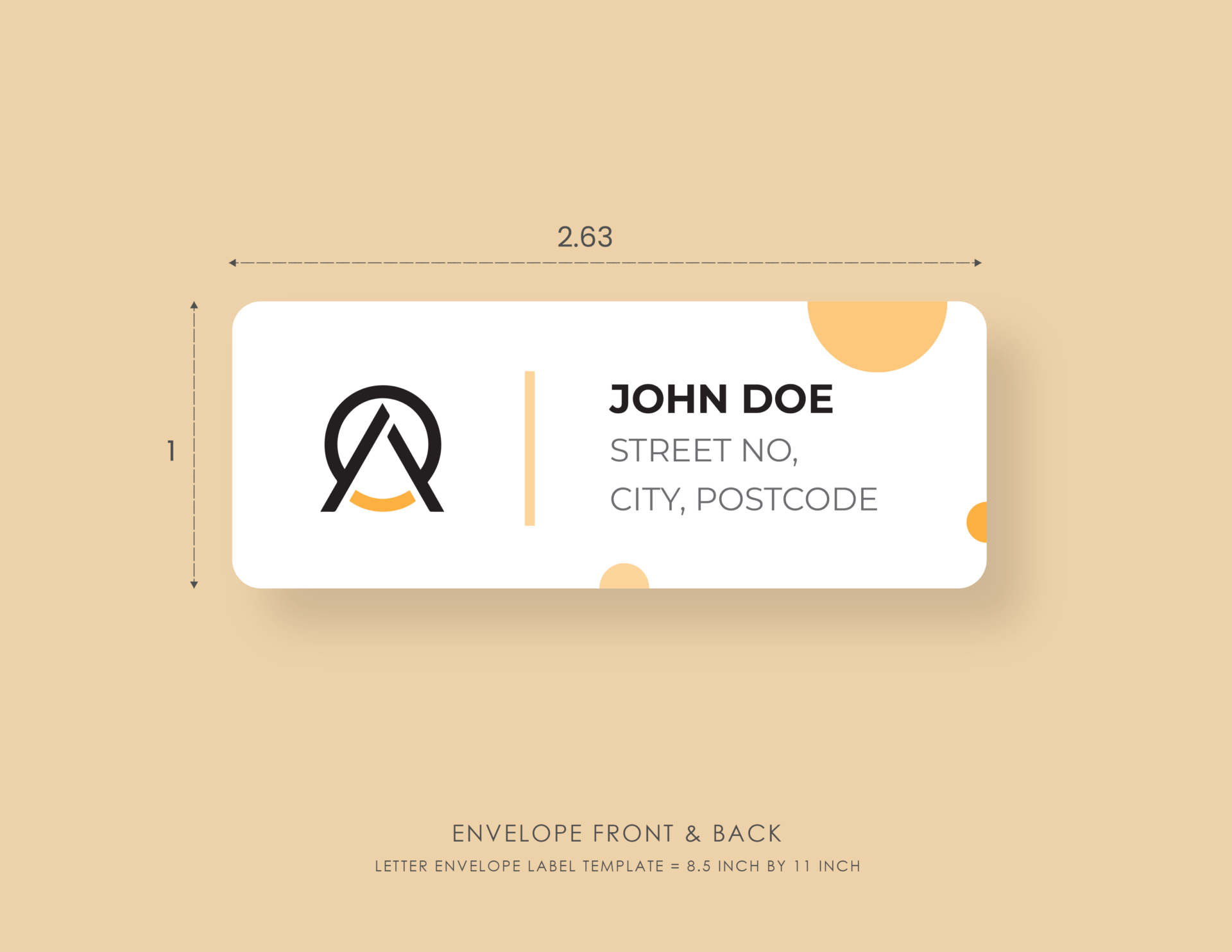 Envelop Label Template - WordLayouts