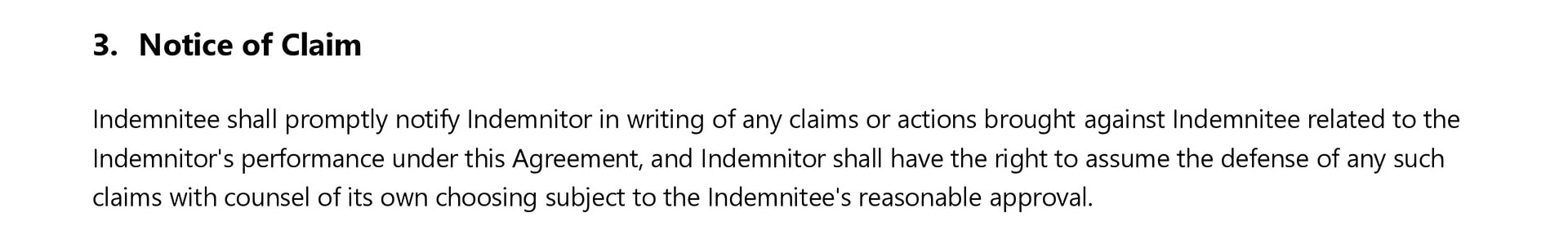 Notice of Claim in Release of Liability and Indemnity Agreement Template.