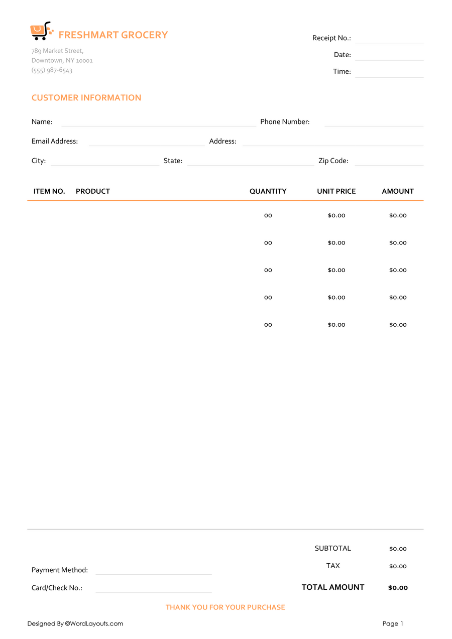 Itemized Restaurant Receipt Template WordLayouts Itemized Restaurant Receipt Template WordLayouts