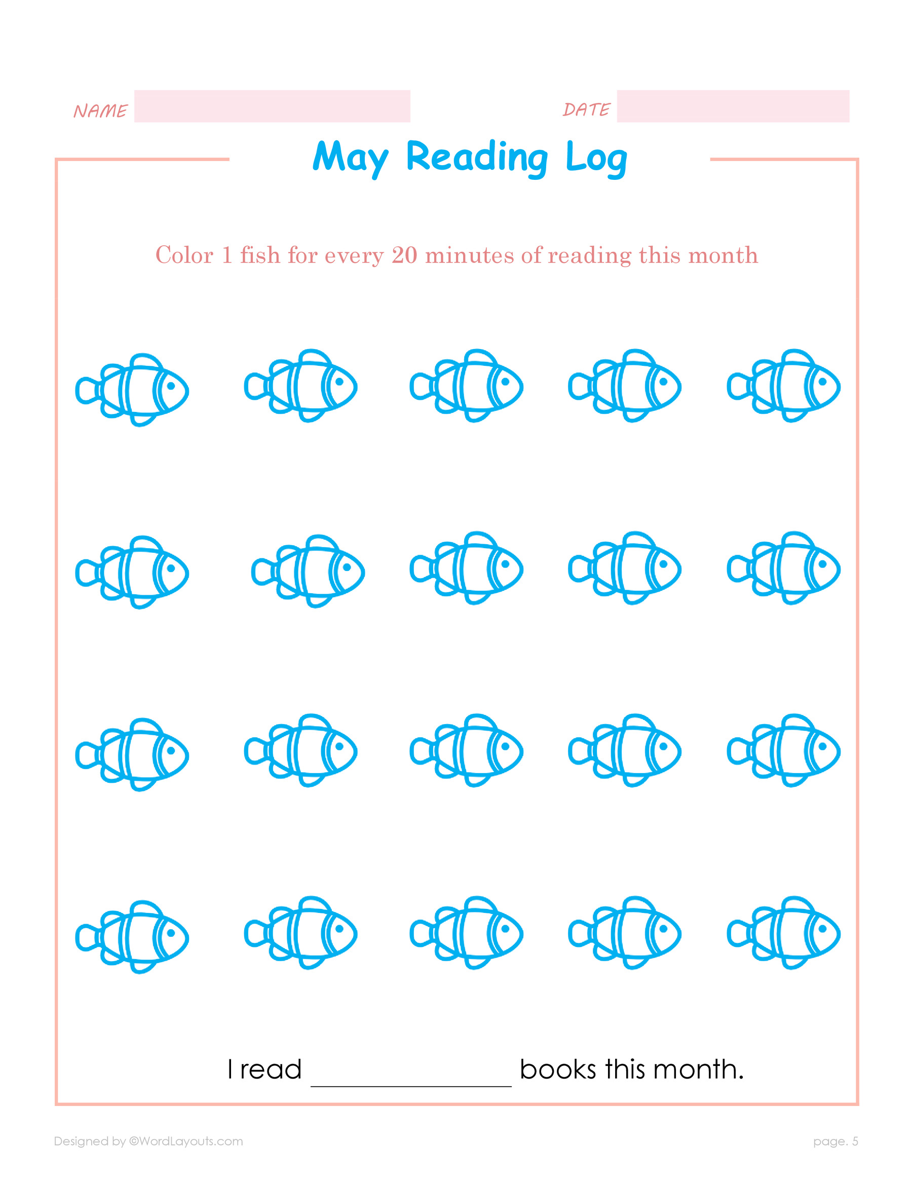 Kindergarten Reading Log Template - WordLayouts kindergarten-reading-log-template-wordlayouts