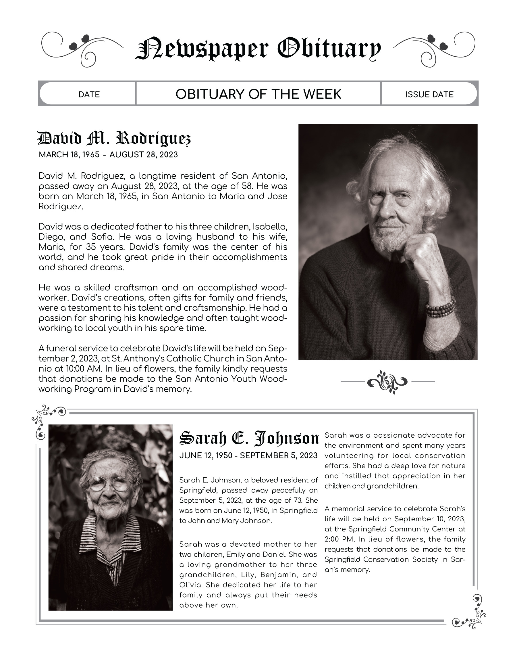Free Newspaper Obituary Template - WordLayouts free-newspaper-obituary-template-wordlayouts