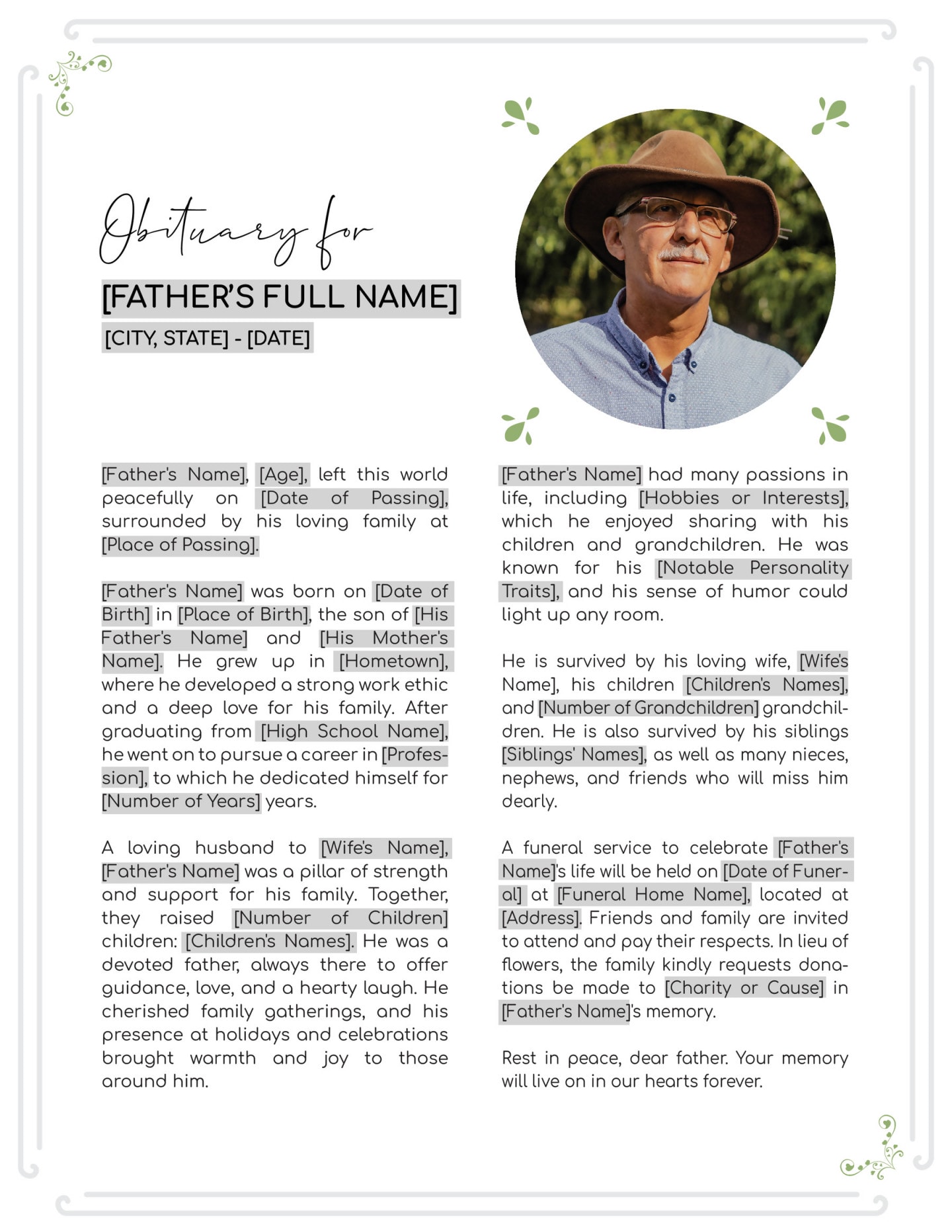 Free Obituary Templates With Outlines WordLayouts free-obituary-templates-with-outlines-wordlayouts