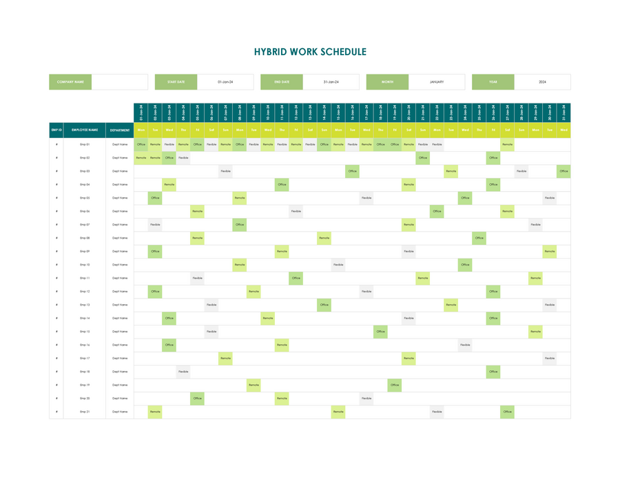 Free 8-Hour Shift Schedule Template for Excel