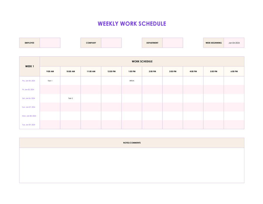 Free Shift / Rotation Schedules for Excel and GSheets