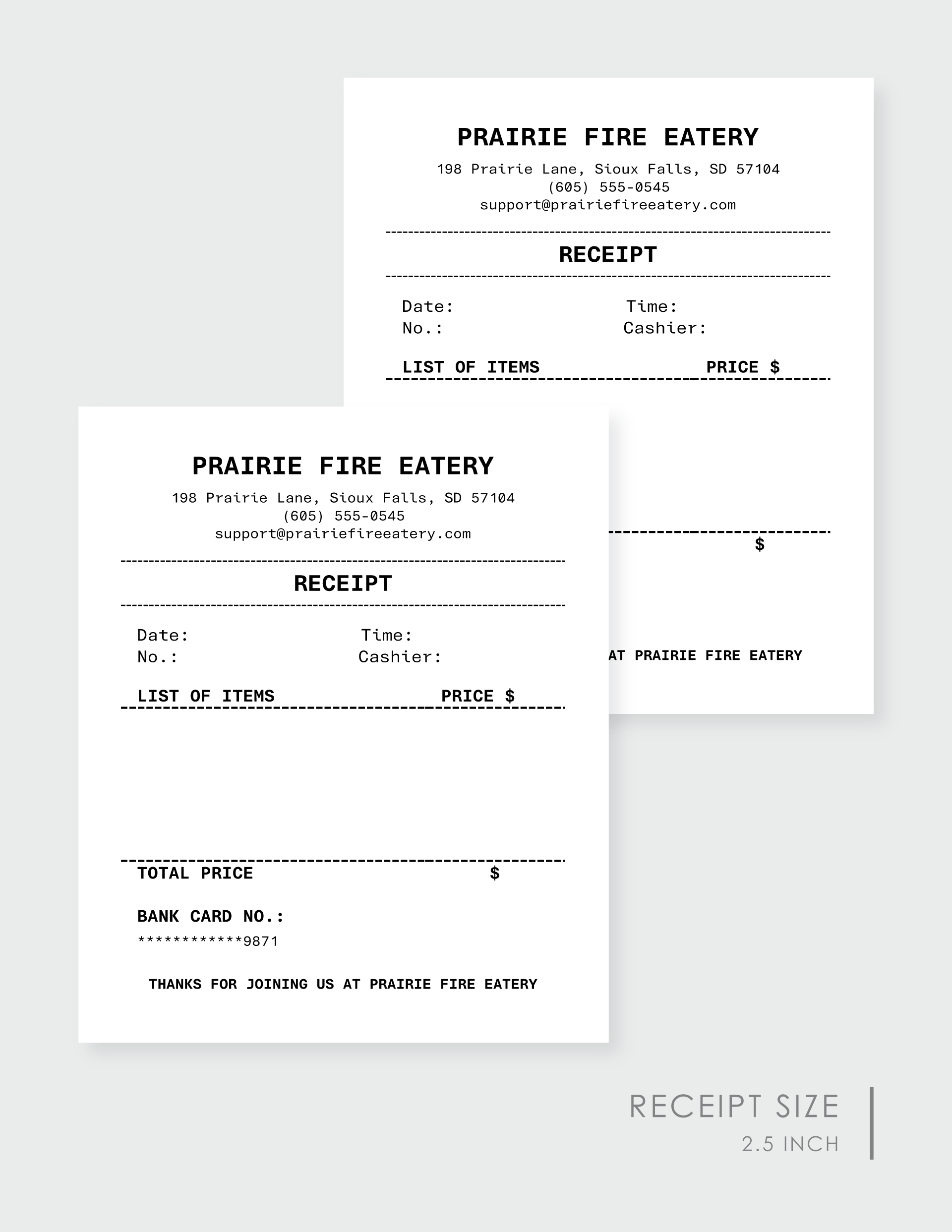 Free Restaurant Receipt Templates (Word, GDocs, PDF) - WordLayouts