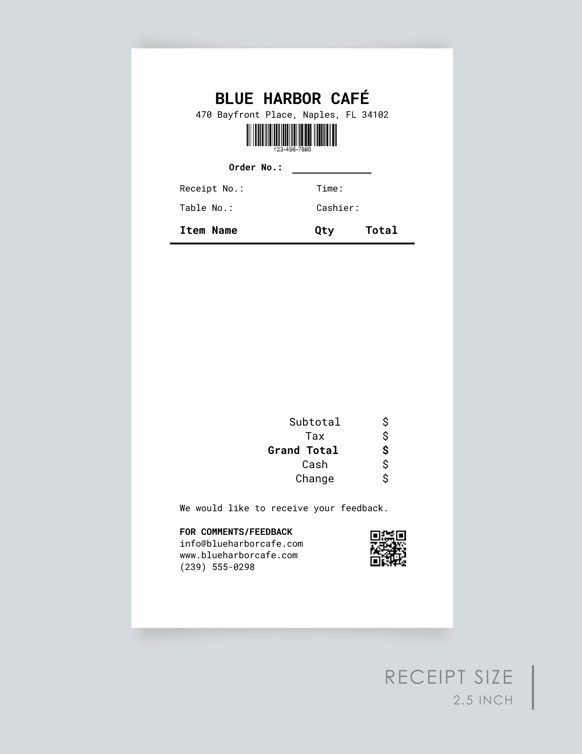 Free Restaurant Receipt Templates (Word, GDocs, PDF) - WordLayouts