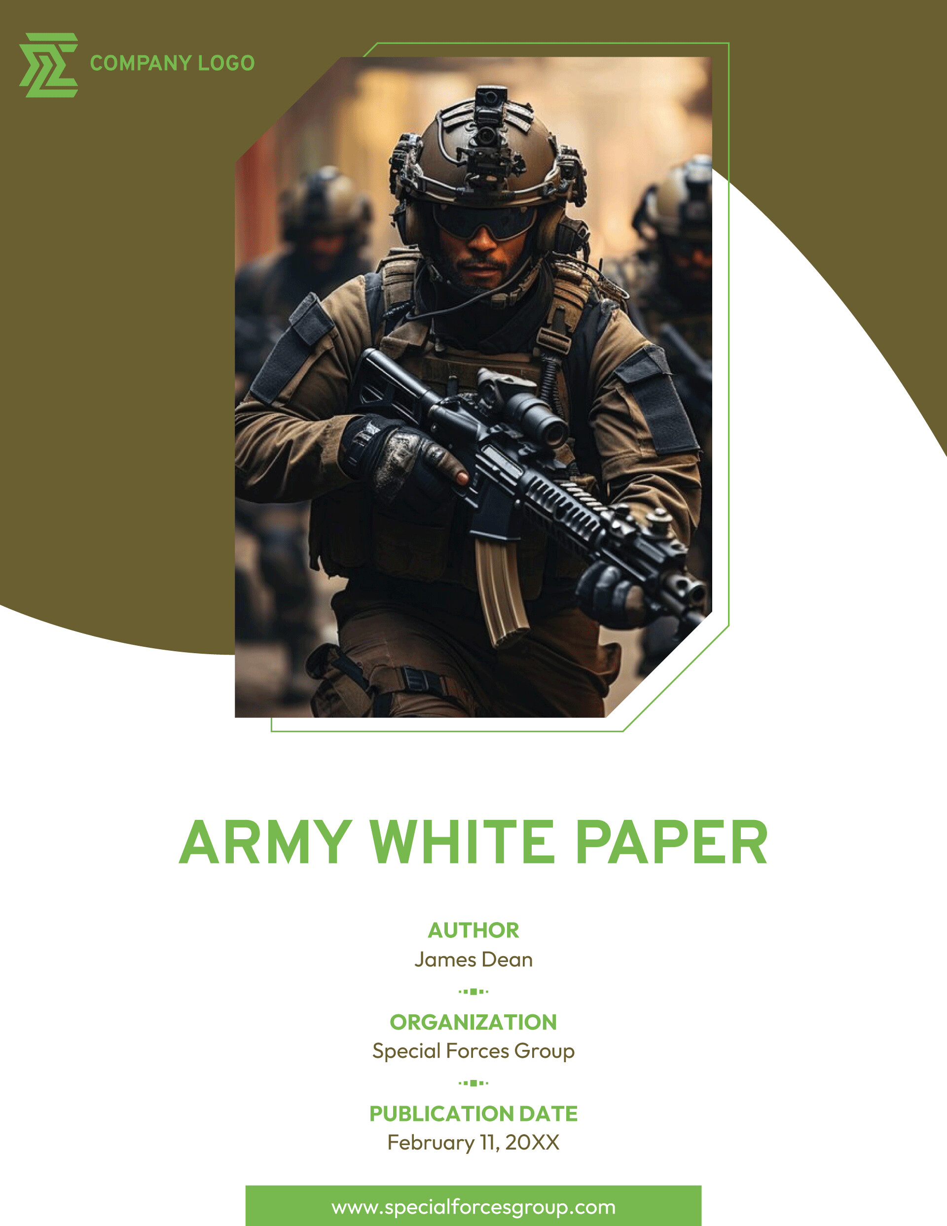 Government Themed White Paper Template - WordLayouts