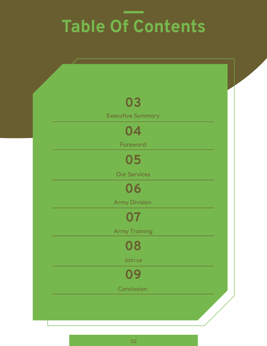 Army White Paper Template - WordLayouts