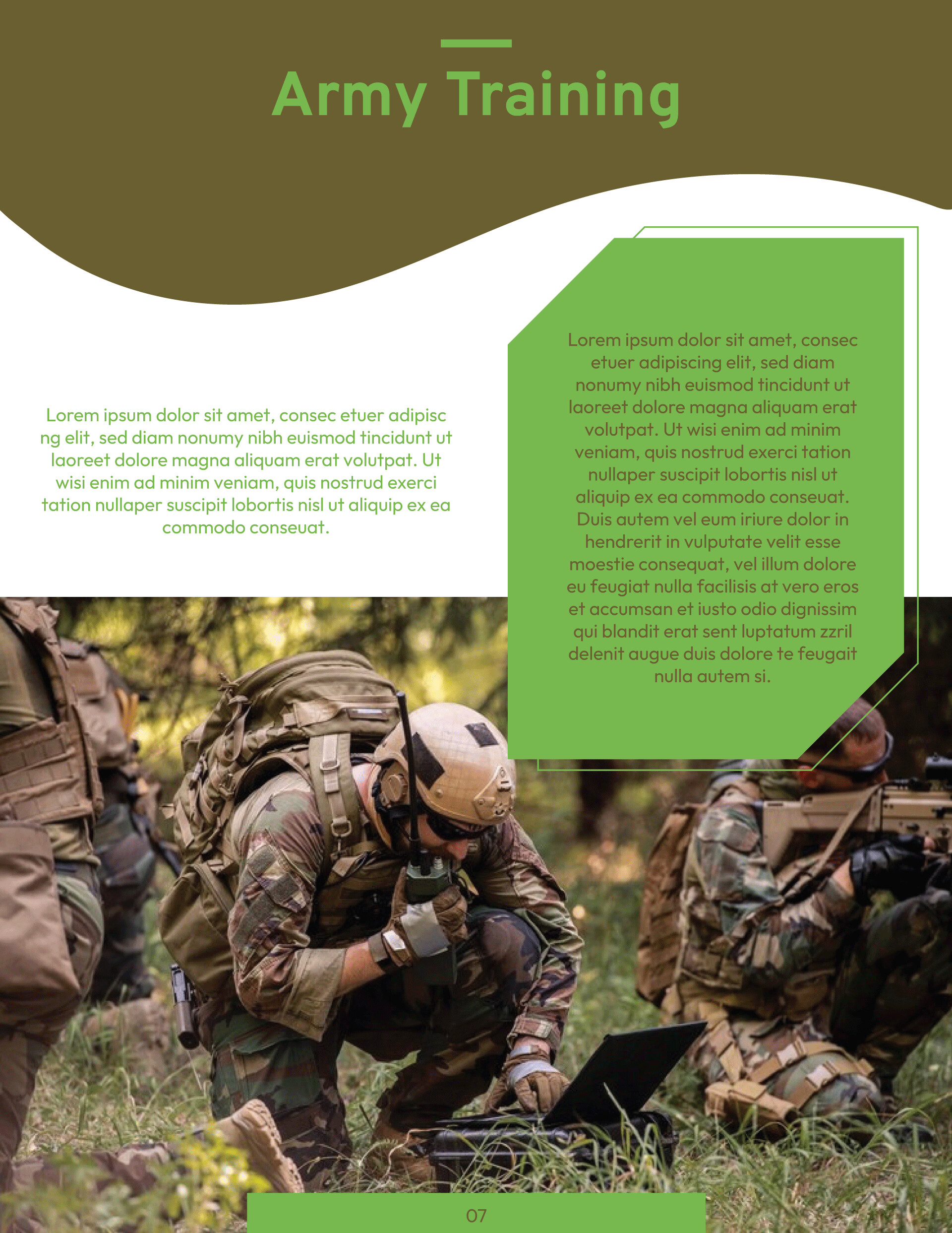 Army White Paper Template WordLayouts Army White Paper Template WordLayouts