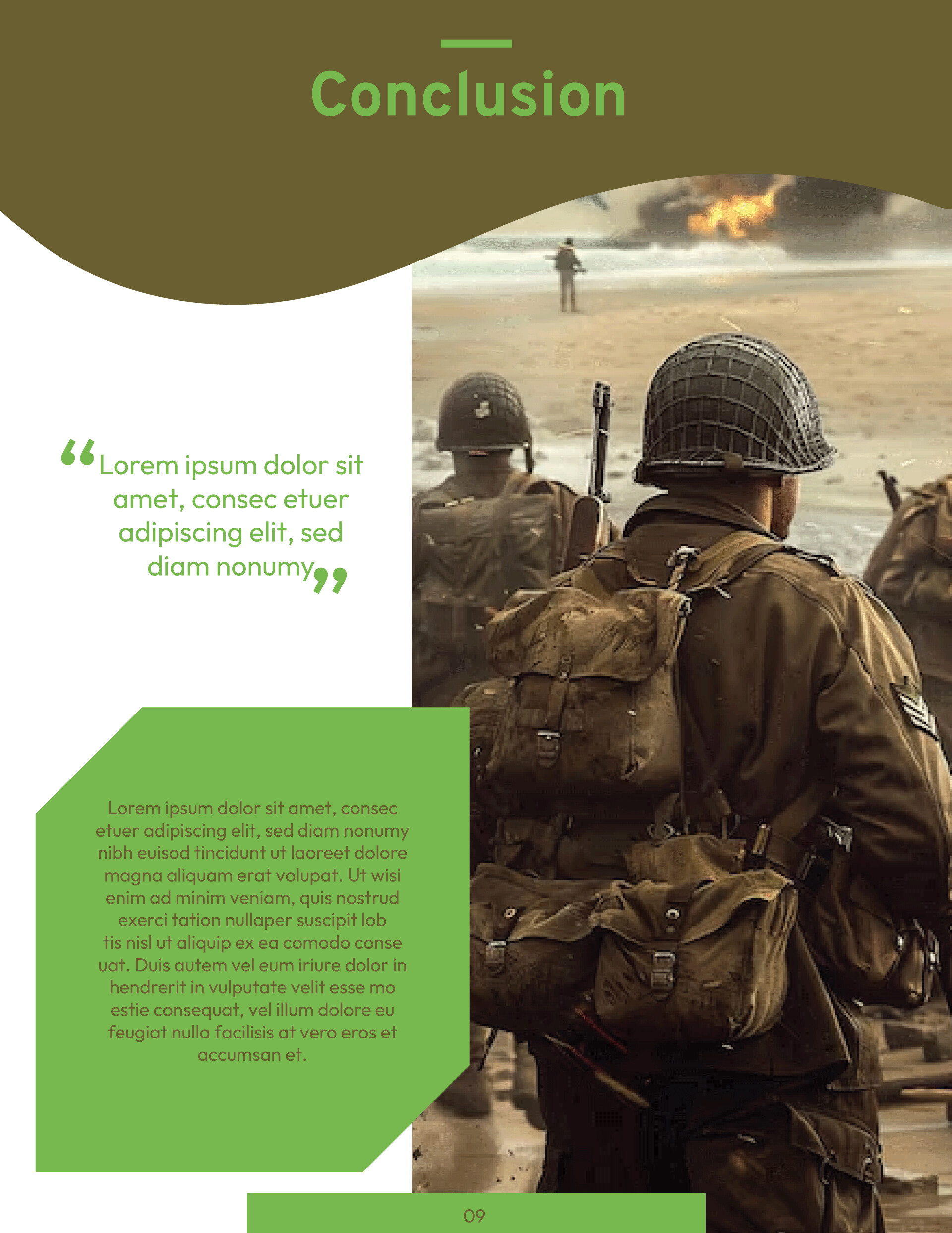 Army White Paper Template - WordLayouts