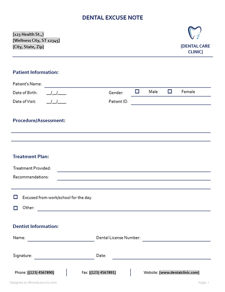 A Simple BIRP Notes Template - WordLayouts