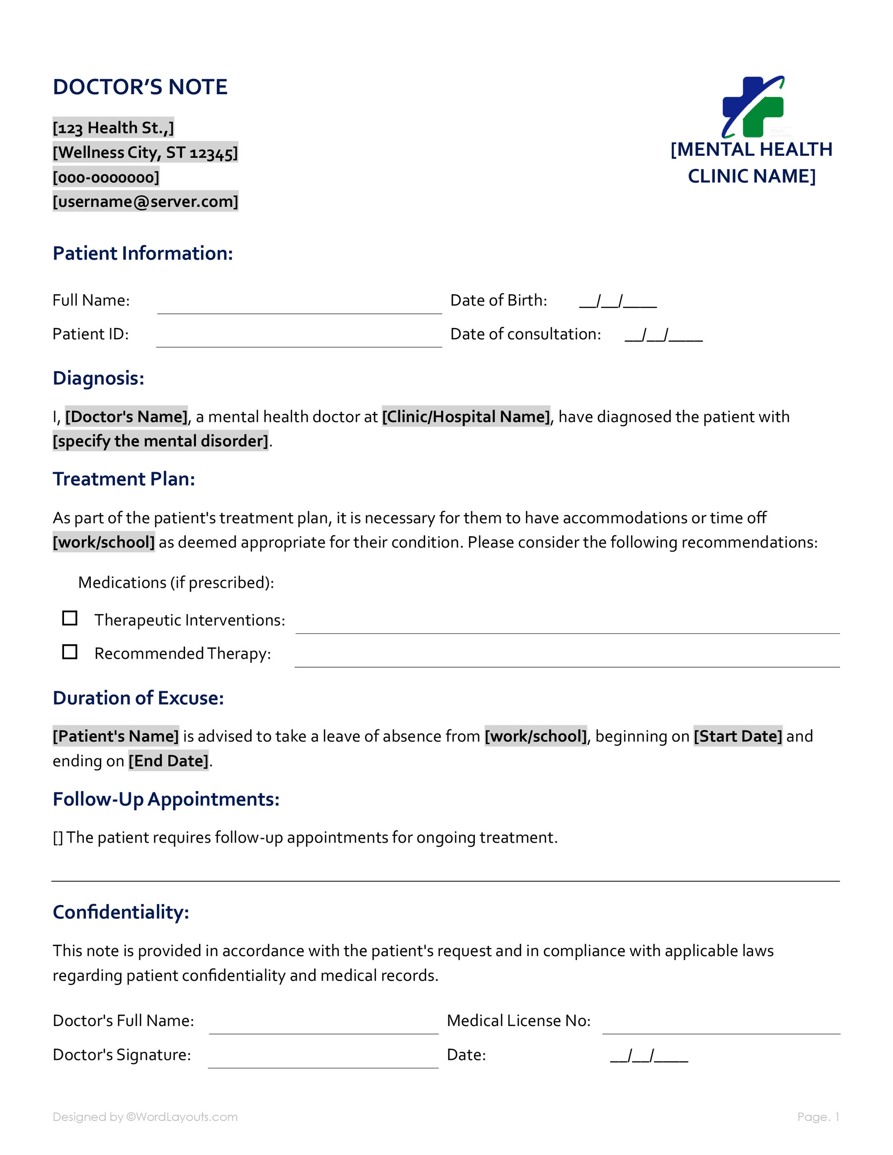 A Simple DAP Notes Template WordLayouts A Simple DAP Notes Template WordLayouts