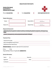 Free OB/GYN Doctor’s Note Template - WordLayouts