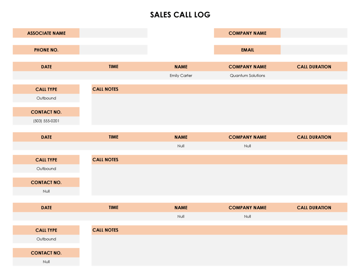 Free Client Call Log Template for Excel - WordLayouts