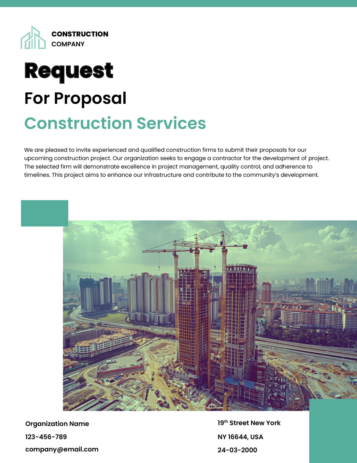 Free Construction RFP Template - GDocs - WordLayouts
