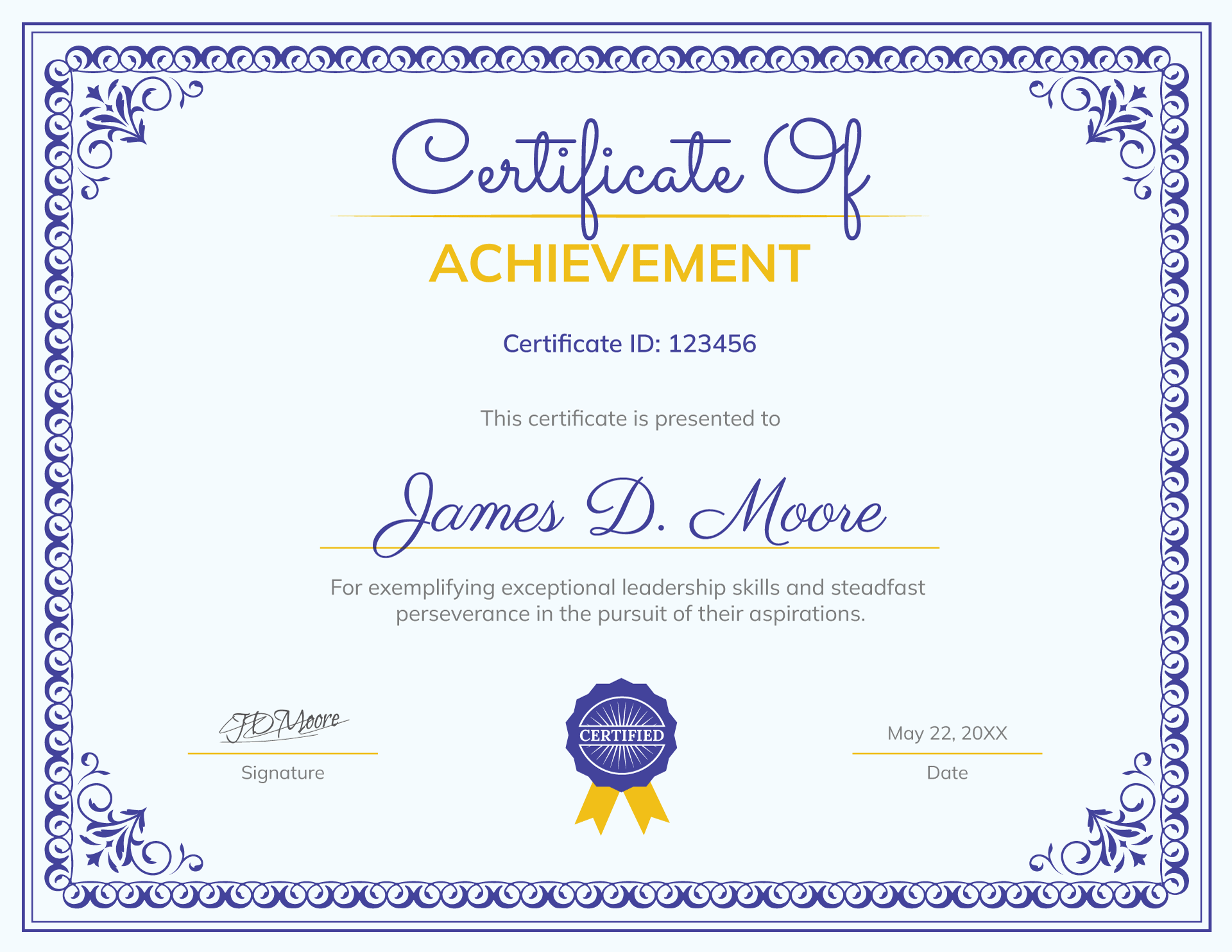 Prestige Leadership Award Template (Landscape) WordLayouts Prestige Leadership Award Template (Landscape) WordLayouts