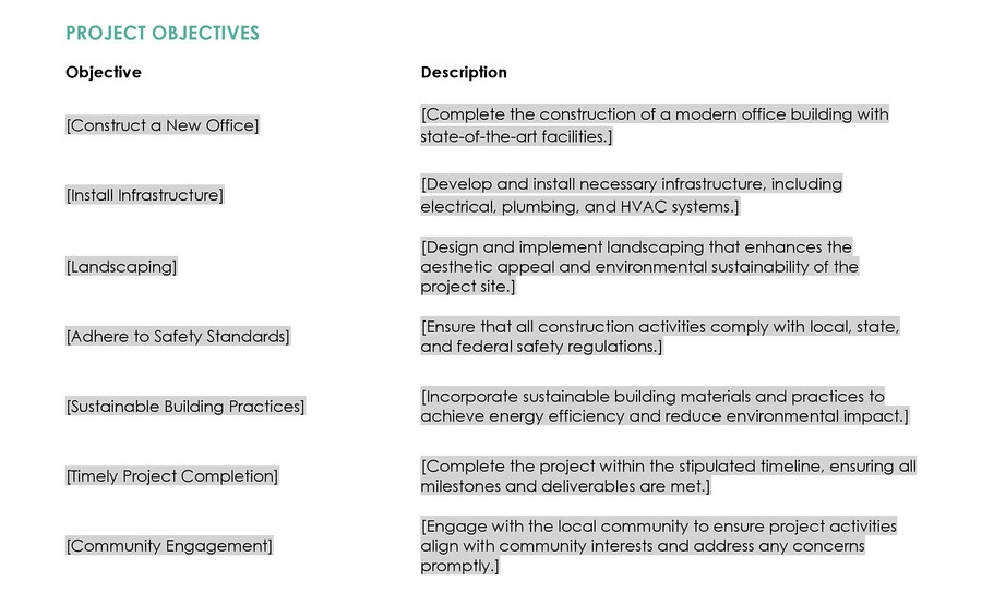 Free Construction RFP Template - GDocs - WordLayouts