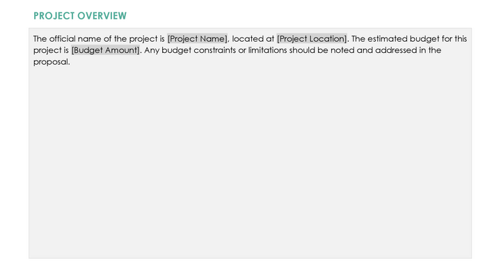 Free Construction RFP Template - GDocs - WordLayouts