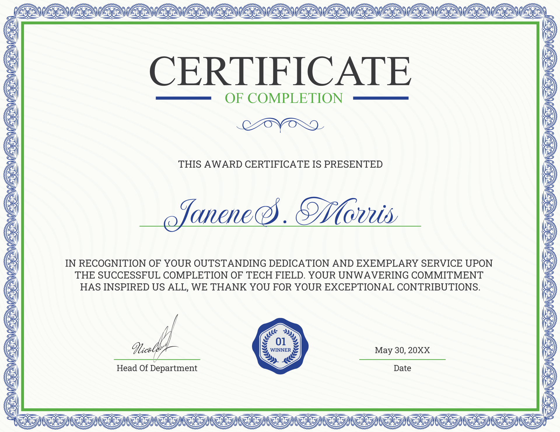 Free Certificate of Completion Templates to Edit & Print free-certificate-of-completion-templates-to-edit-print
