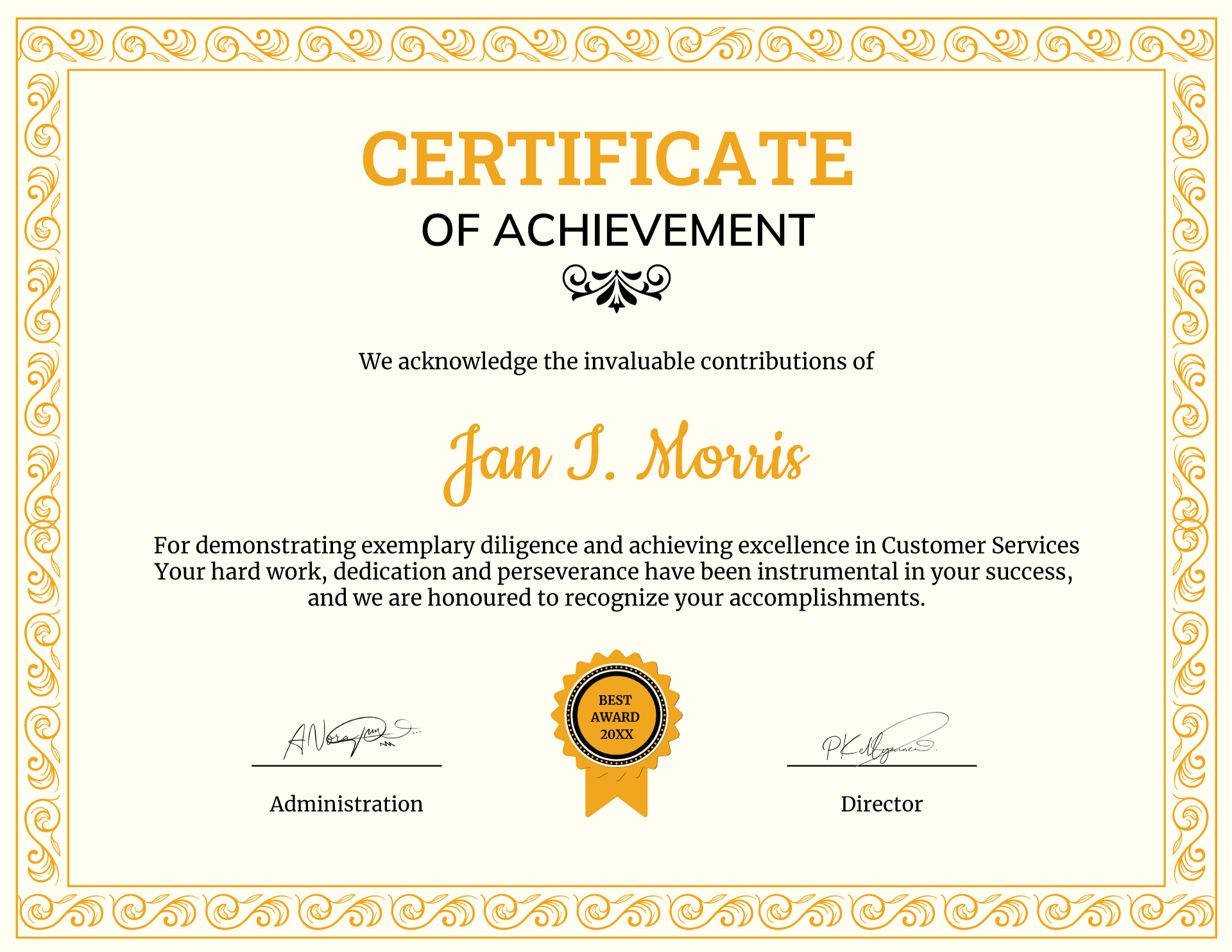 Top Performer Award Certificate Template (Landscape) WordLayouts Top Performer Award Certificate Template (Landscape) WordLayouts