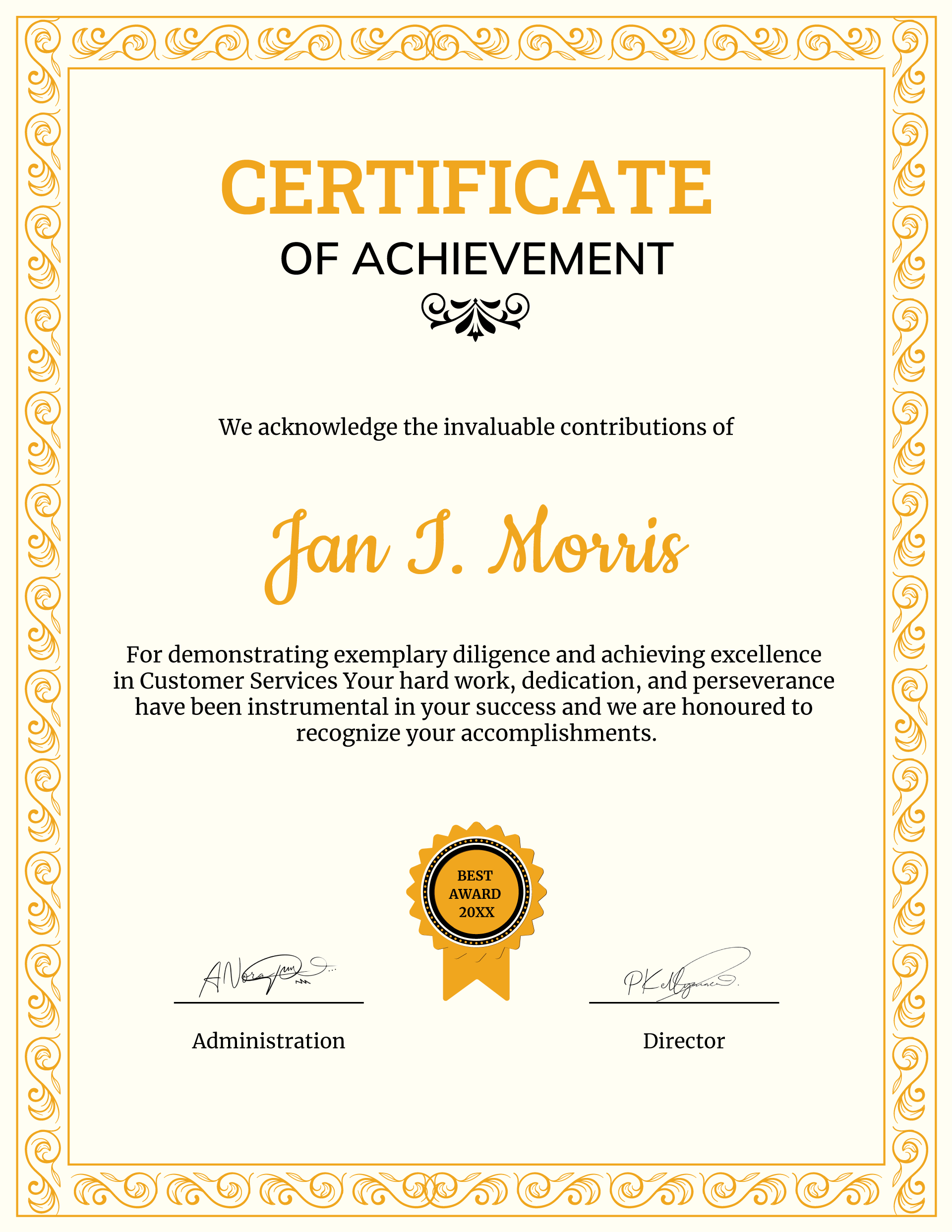 Top Performer Award Certificate Template (Portrait) WordLayouts Top Performer Award Certificate Template (Portrait) WordLayouts