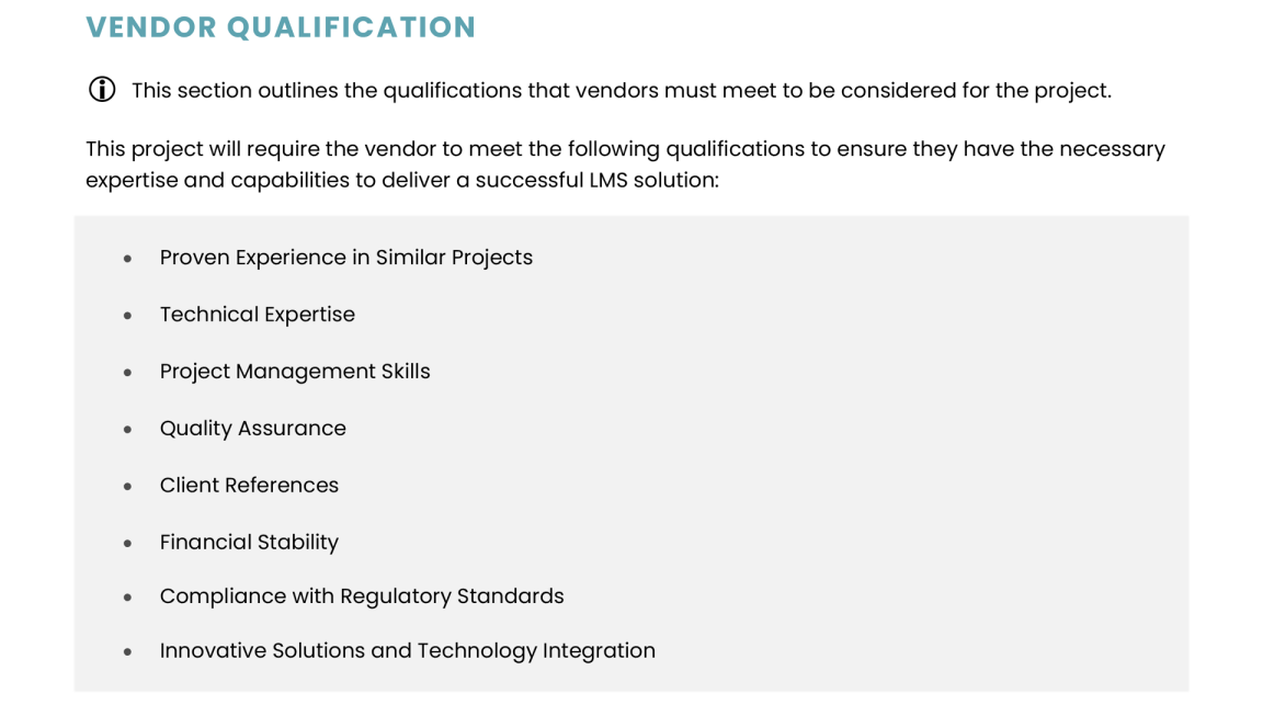 Free LMS RFP Template - Google Docs - WordLayouts