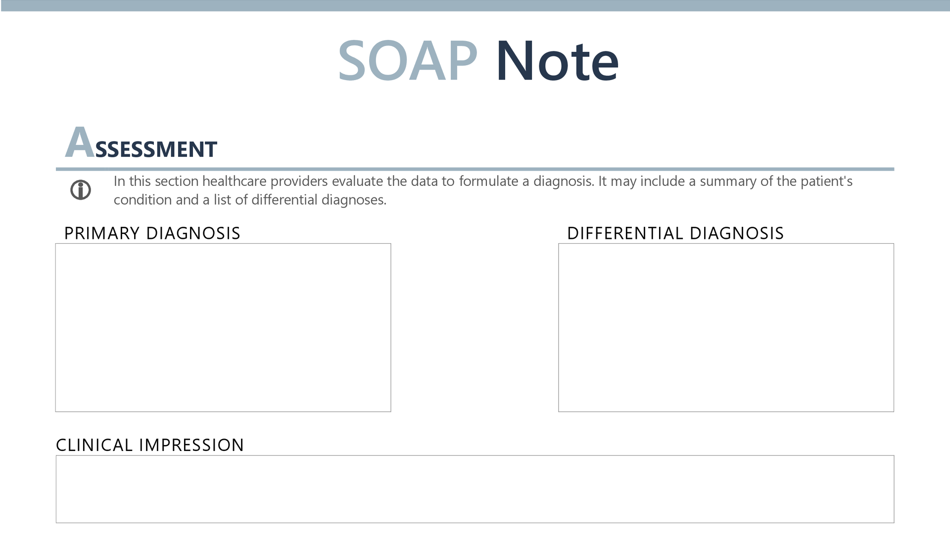 Clinical SOAP Note Template - Word, Google Docs