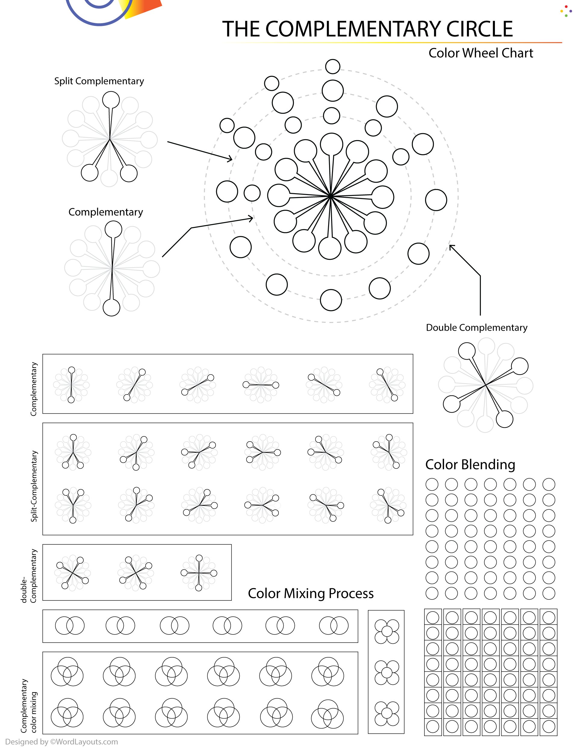Complementary Colors Wheel Chart - PDF - WordLayouts