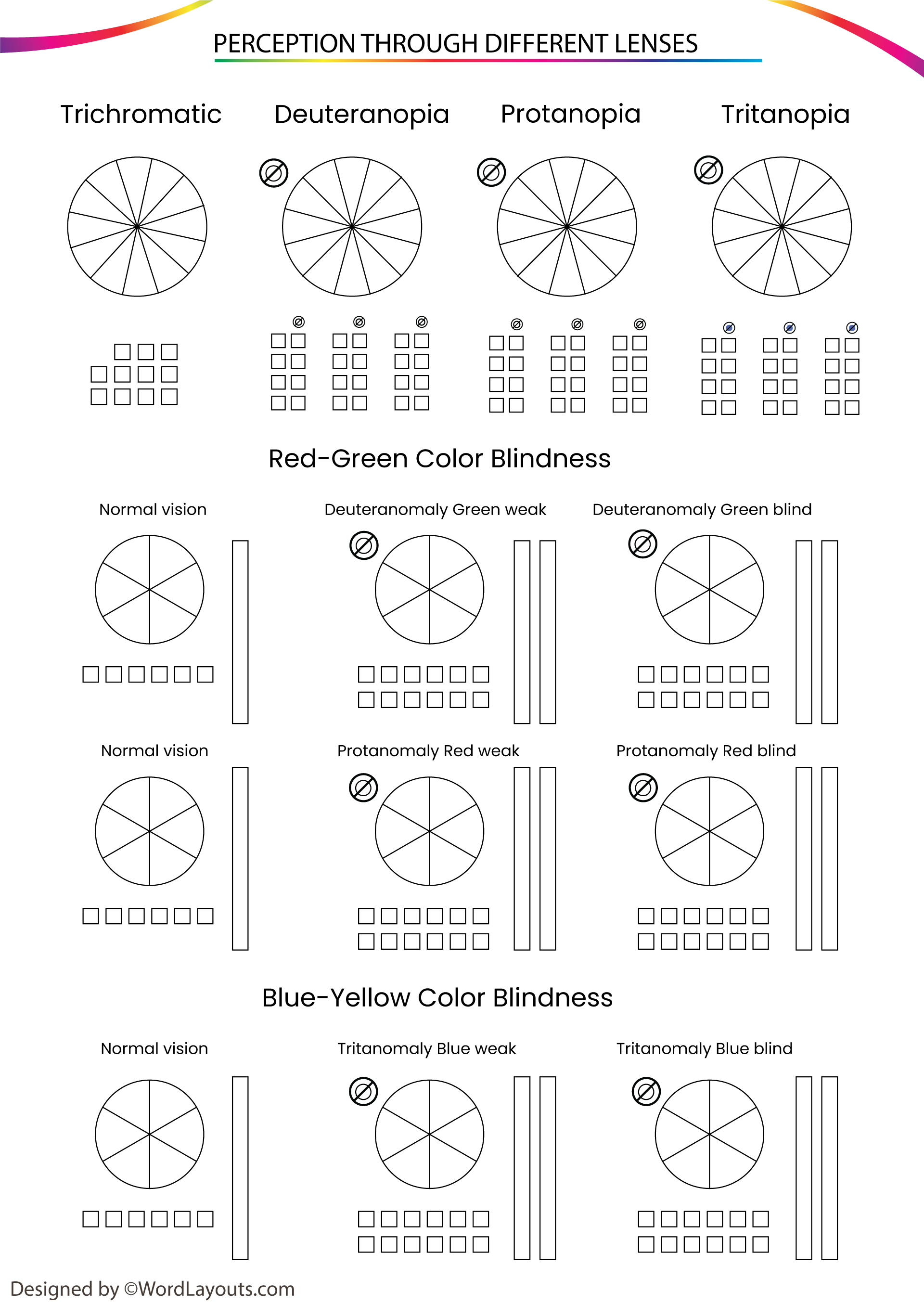 Color Wheel Chart: Perception Through Different Lenses