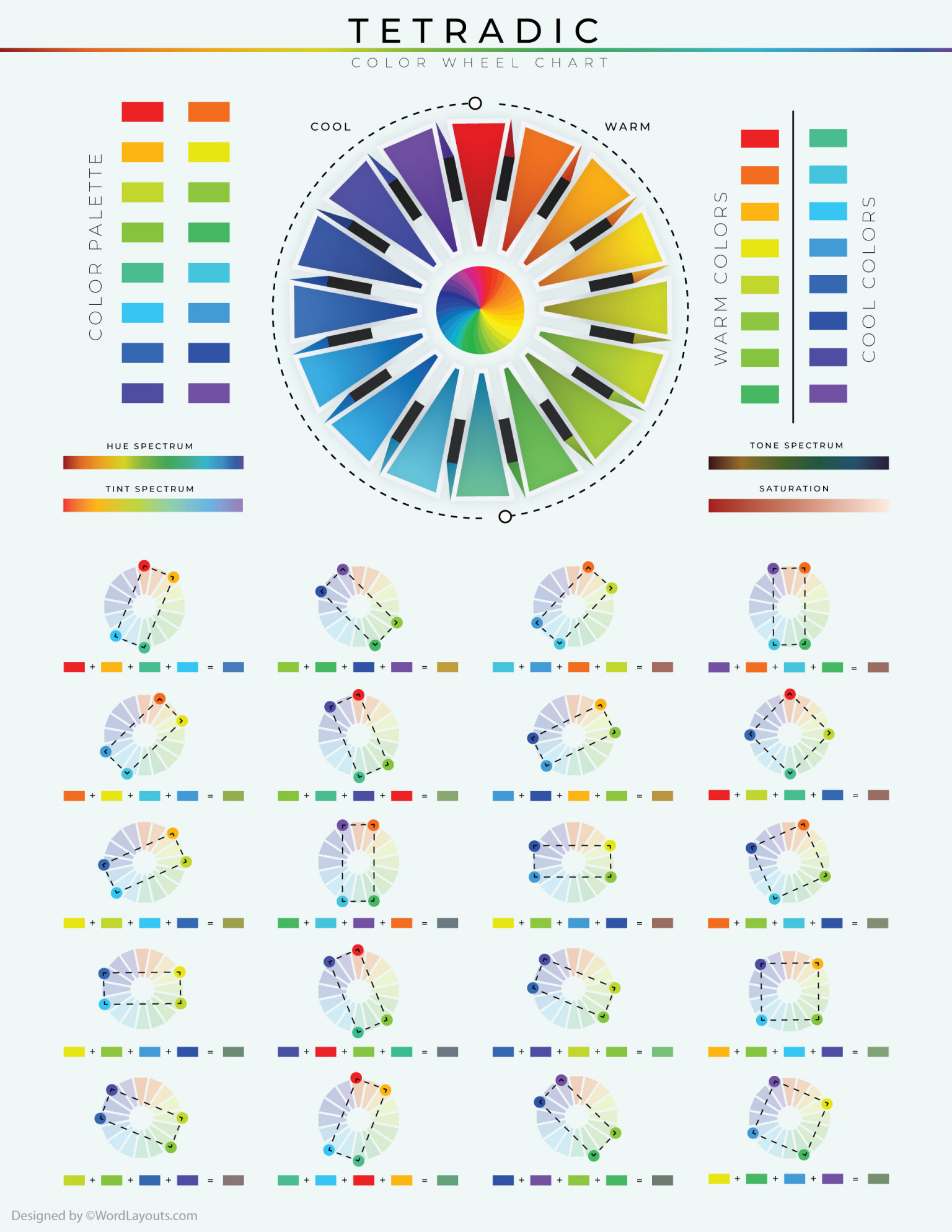 Free Color Wheel Charts (Printable) - PDF, Word, Adobe