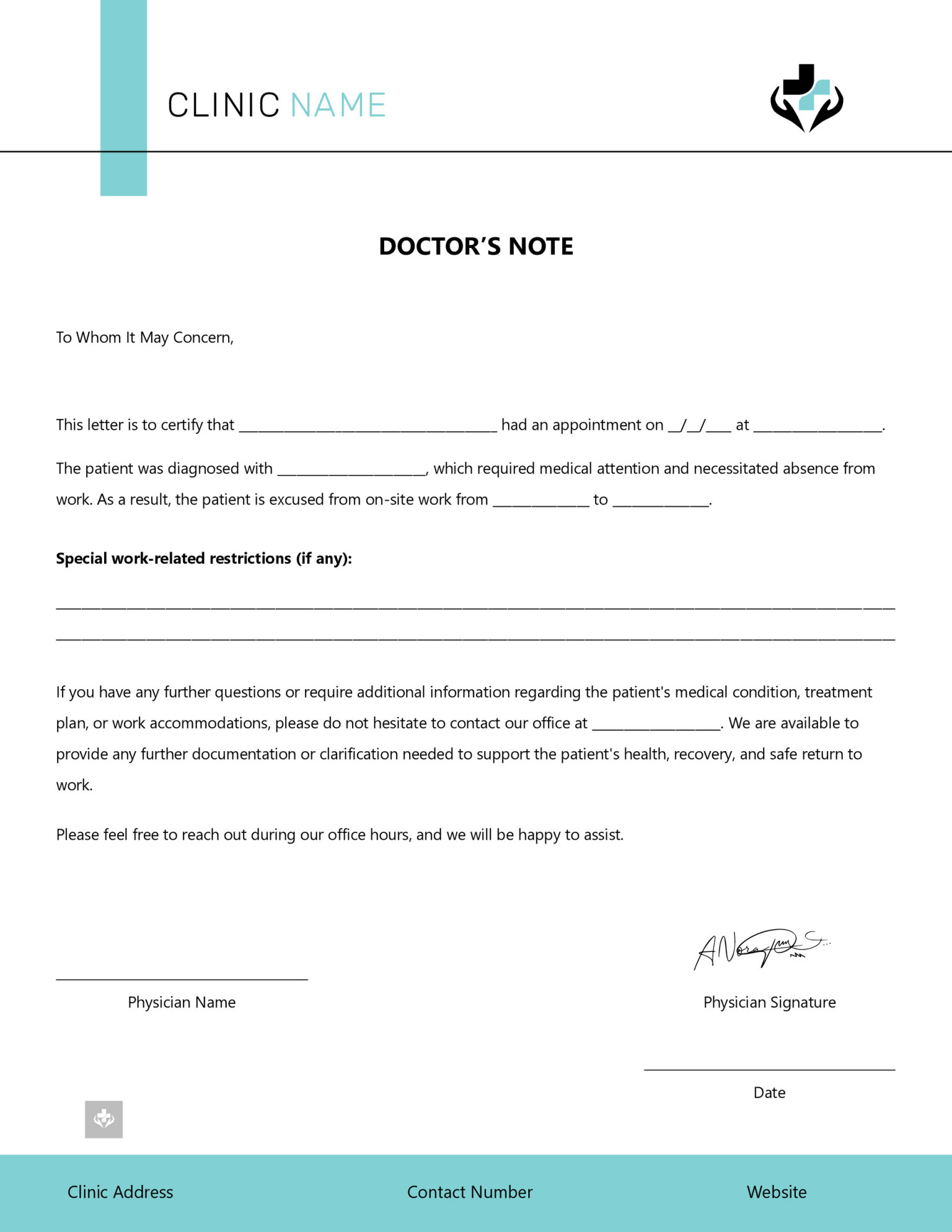 Free Doctor’s Note Templates to Edit & Print