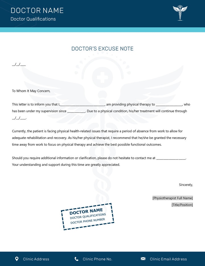 Doctor's Note for Travel Restriction Template - WordLayouts