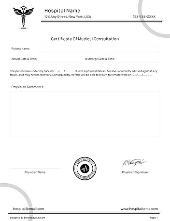 Doctor Excuse Note for Remote Work Template - WordLayouts