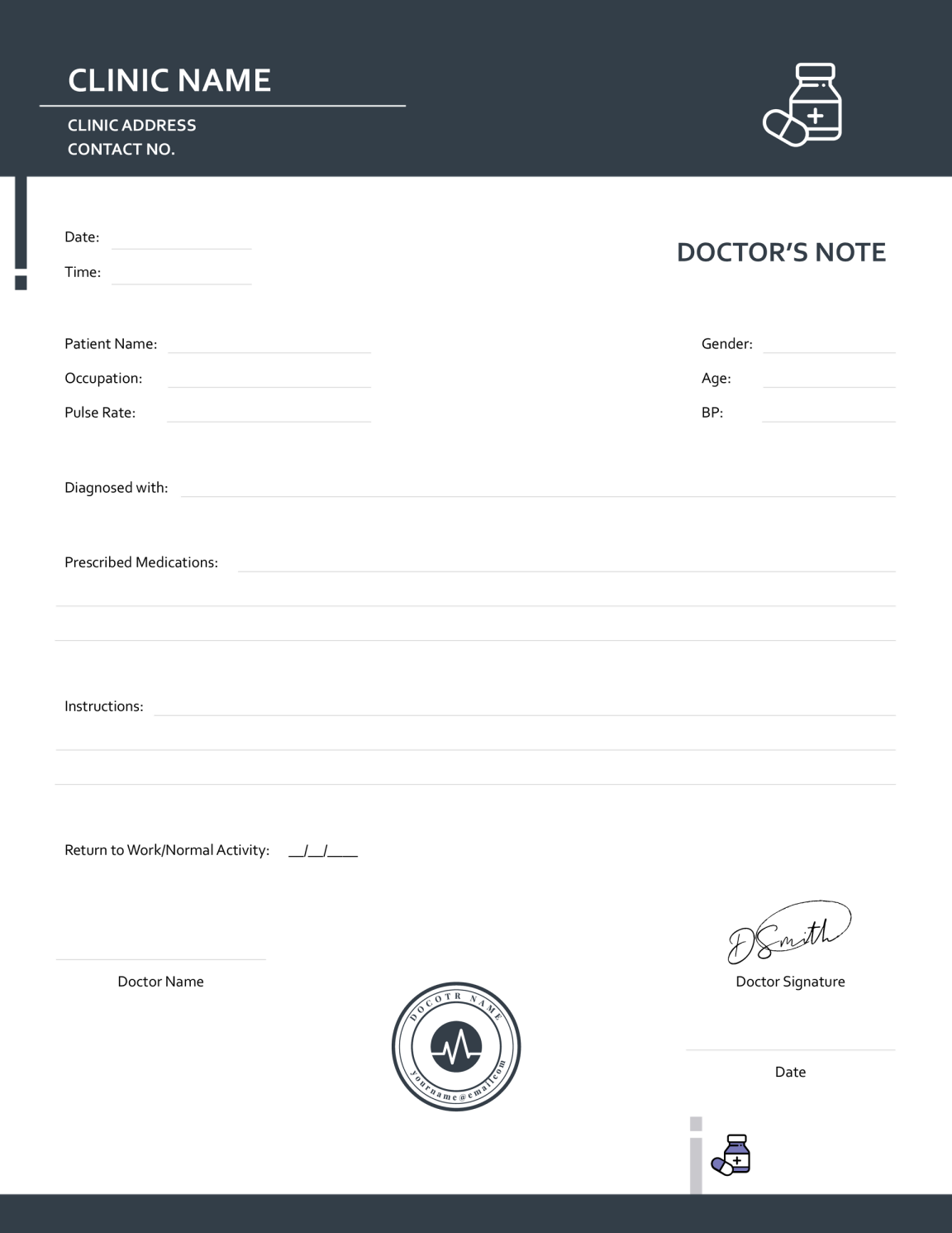 Free Doctor’s Note Templates to Edit & Print