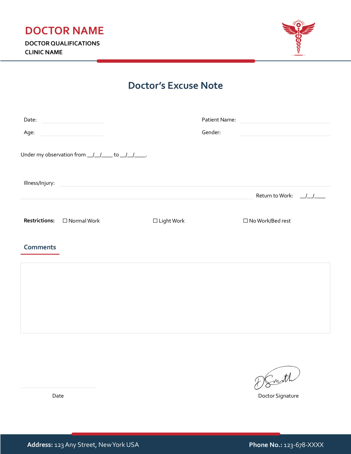 Free Doctor’s Note Templates to Edit & Print
