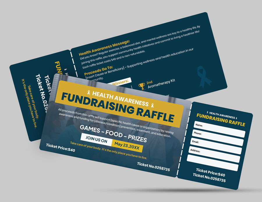Fundraising for Education Raffle Template - WordLayouts