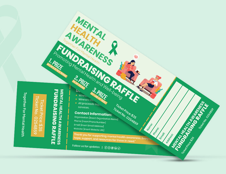 Ticket to Change Raffle Ticket Template - WordLayouts