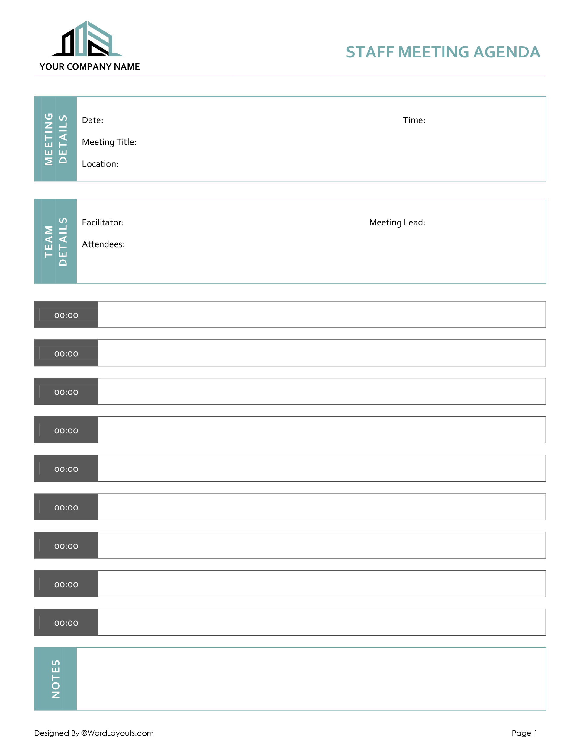 Weekly Sales Meeting Agenda Template WordLayouts Weekly Sales Meeting Agenda Template WordLayouts