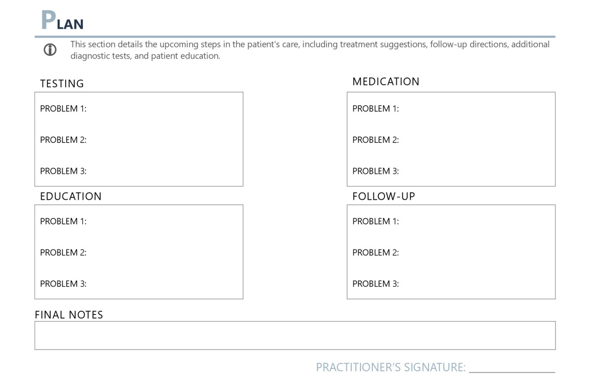 Clinical SOAP Note Template - Word, Google Docs