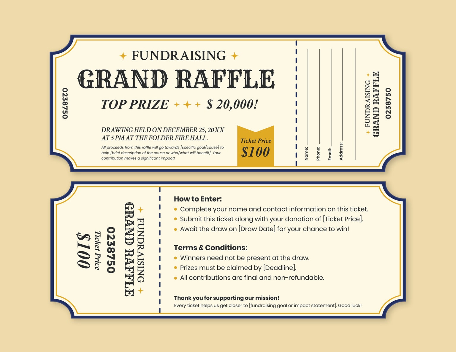 Ultimate Prize Raffle Template - WordLayouts