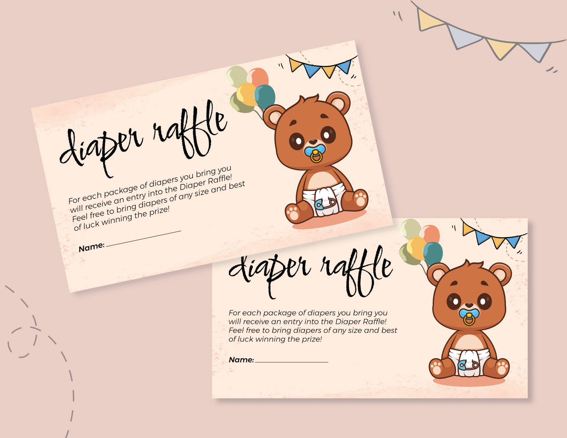Easter Themed Raffle Template - WordLayouts