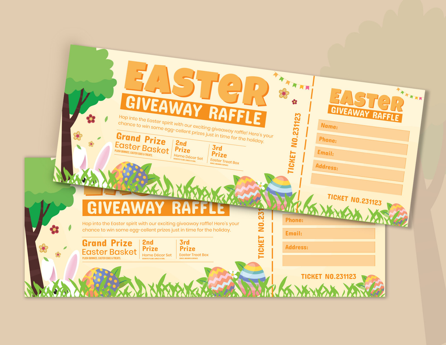 Ticket to Change Raffle Ticket Template - WordLayouts